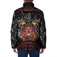 Aloha Halloween Padded Jacket Horror Tiki Heavy Metal Style - Polynesian Pride