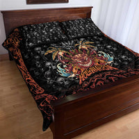 Aloha Halloween Quilt Bed Set Horror Tiki Heavy Metal Style - Polynesian Pride
