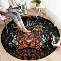 Aloha Halloween Round Carpet Horror Tiki Heavy Metal Style - Polynesian Pride