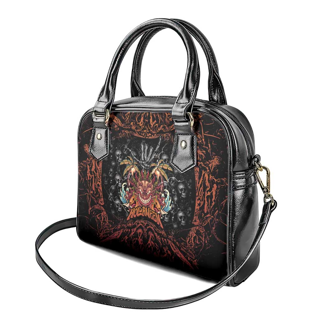Aloha Halloween Shoulder Handbag Horror Tiki Heavy Metal Style - Polynesian Pride