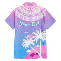 Personalised Fiji Your Paradise Festival Family Matching Summer Maxi Dress and Hawaiian Shirt With Fijian Masi Tapa Pattern LT05 - Polynesian Pride