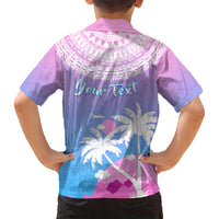 Personalised Fiji Your Paradise Festival Kid Hawaiian Shirt With Fijian Masi Tapa Pattern LT05 - Polynesian Pride