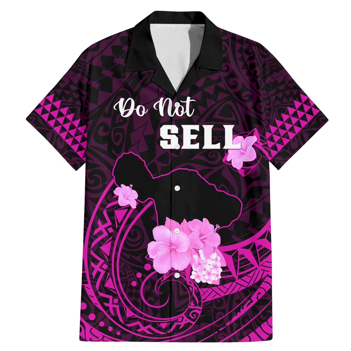 Hawaii Strong Maui Family Matching Mermaid Dress and Hawaiian Shirt Lahaina Is Not For Sale LT05 Dad's Shirt - Short Sleeve Pink - Polynesian Pride