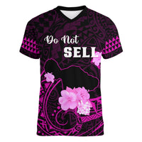 Hawaii Strong Maui Women V Neck T Shirt Lahaina Is Not For Sale LT05 Female Pink - Polynesian Pride