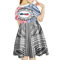 Samoa Black Saturday Kid Short Sleeve Dress Polynesian Tribal Simple Style LT05 - Polynesian Pride