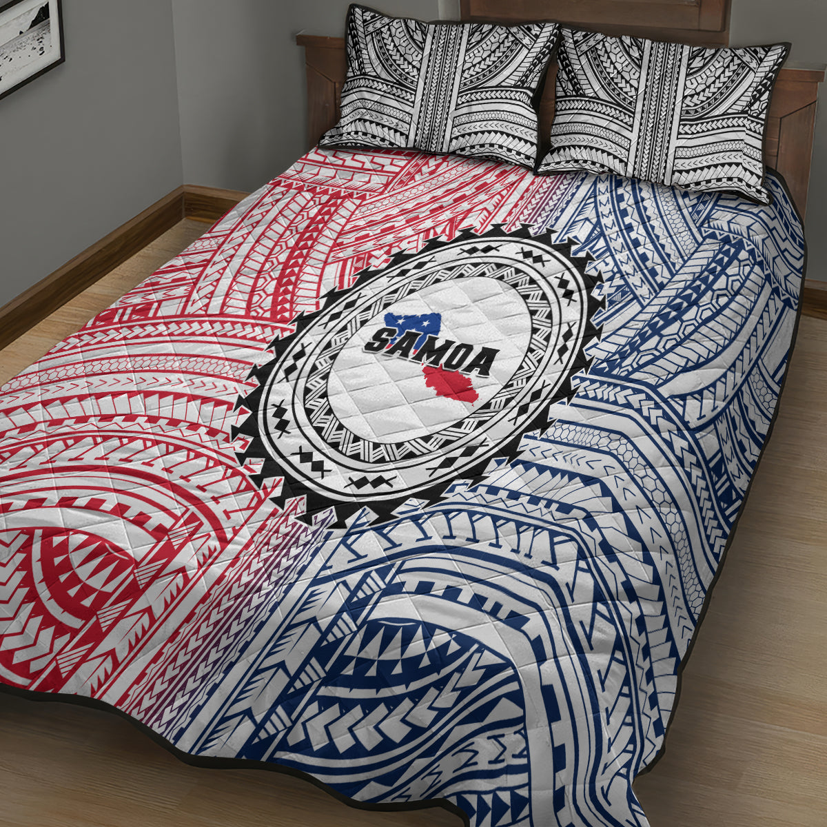 Samoa Black Saturday Quilt Bed Set Polynesian Tribal Simple Style LT05 - Polynesian Pride