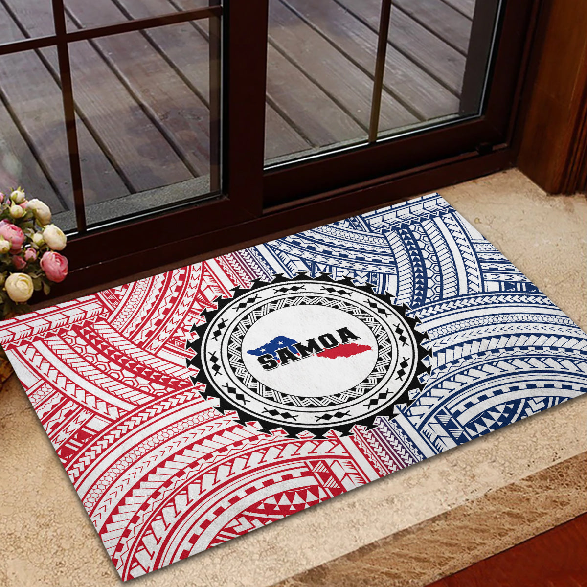 Samoa Black Saturday Rubber Doormat Polynesian Tribal Simple Style LT05 - Polynesian Pride