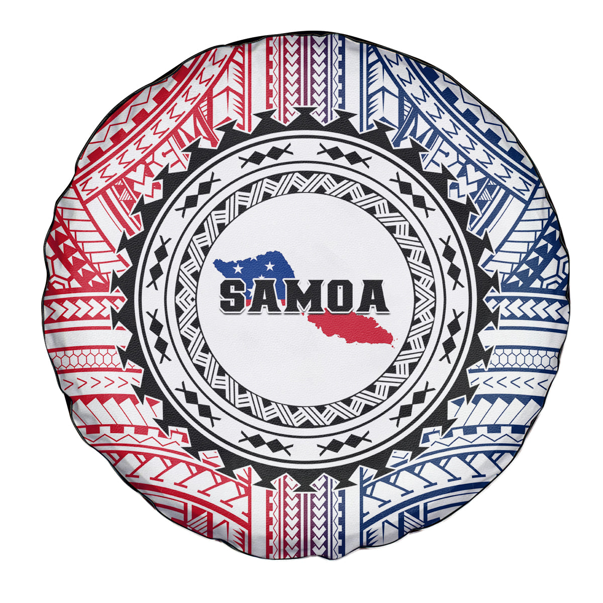 Samoa Black Saturday Spare Tire Cover Polynesian Tribal Simple Style LT05 - Polynesian Pride