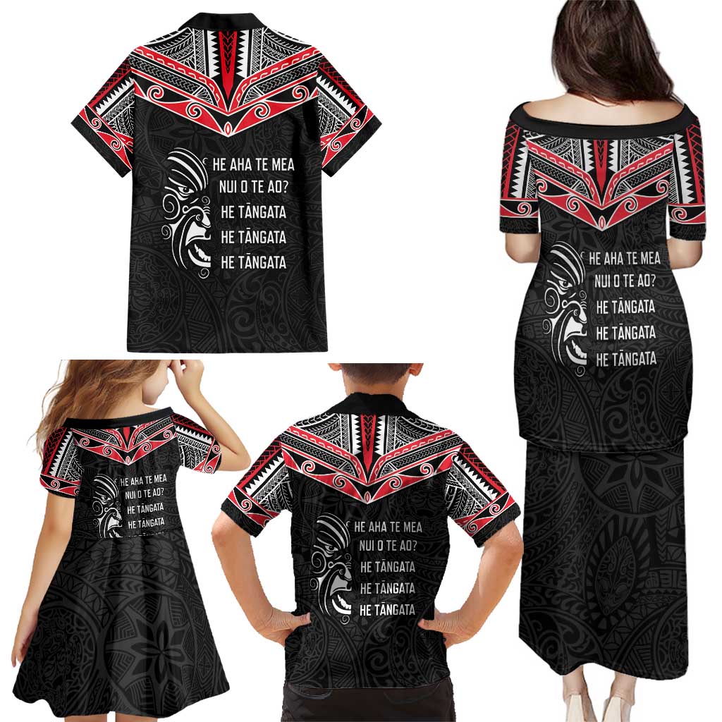 Aotearoa Toitu Te Tiriti Family Matching Puletasi and Hawaiian Shirt New Zealand Honour The Treaty