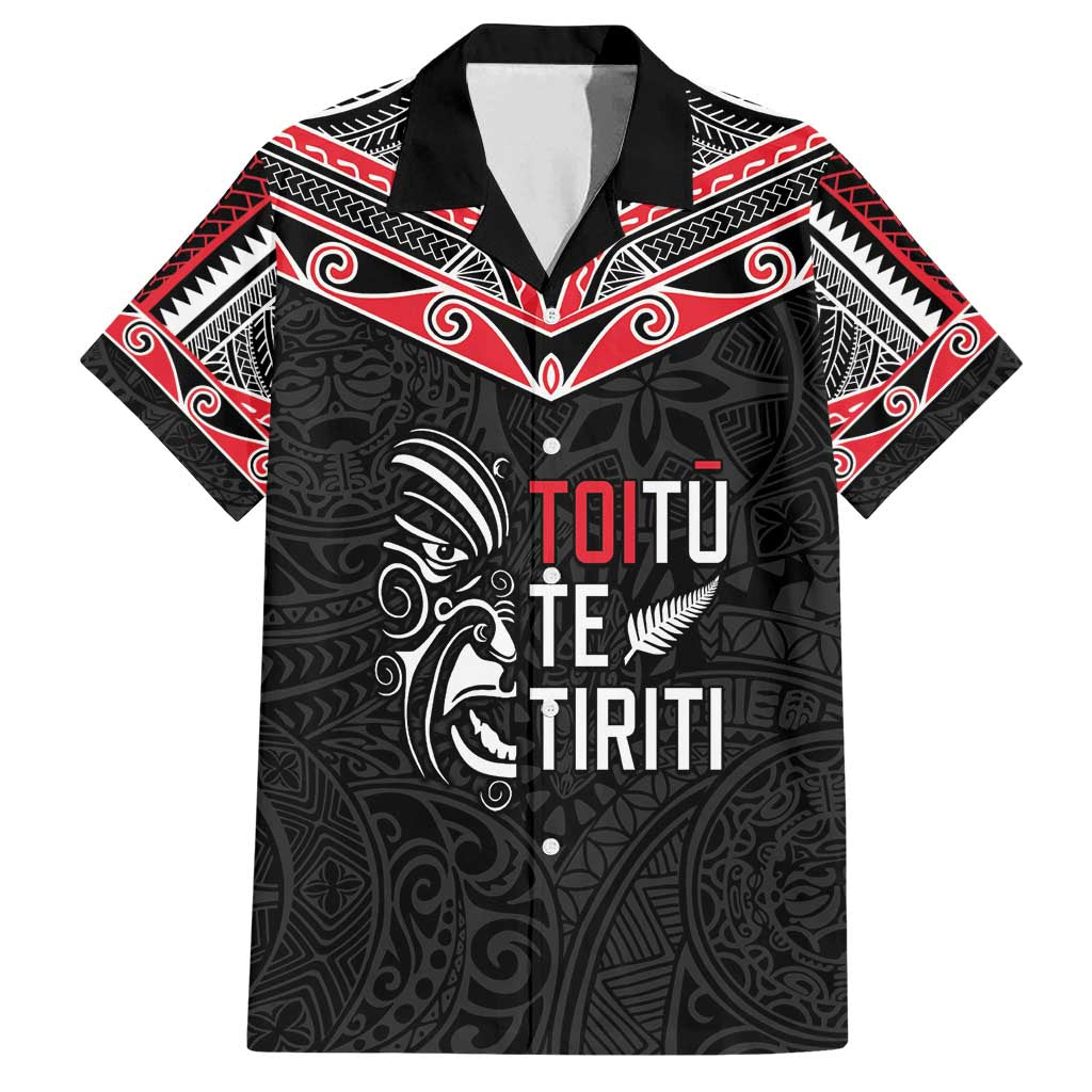 Aotearoa Toitu Te Tiriti Family Matching Tank Maxi Dress and Hawaiian Shirt New Zealand Honour The Treaty