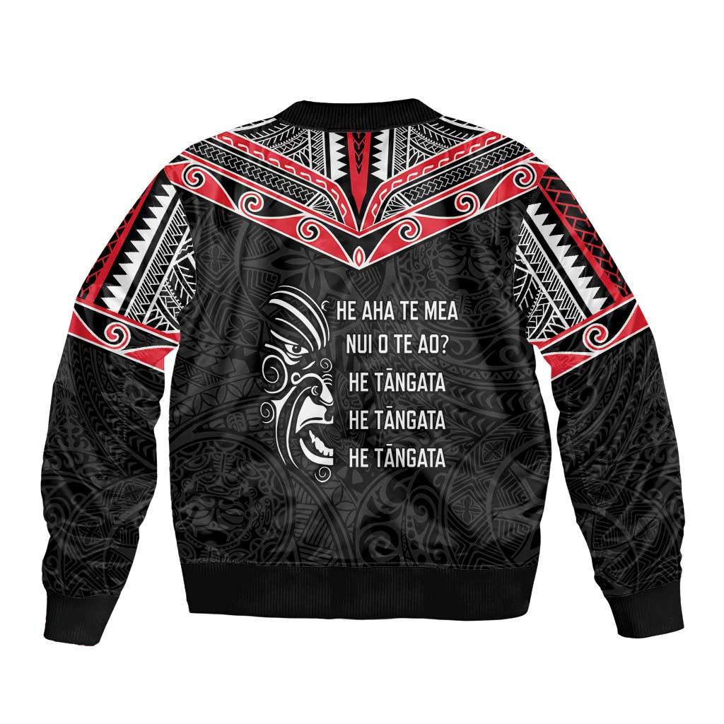 Aotearoa Toitu Te Tiriti Sleeve Zip Bomber Jacket New Zealand Honour The Treaty