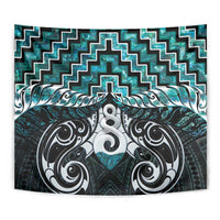 New Zealand Maori Tapestry Poutama Pikorua Turquoise Paua Shell LT05 - Polynesian Pride