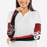 New Zealand And England Rugby Custom Arm Sleeves Red Rose Mix Maori Pattern LT05 - Polynesian Pride