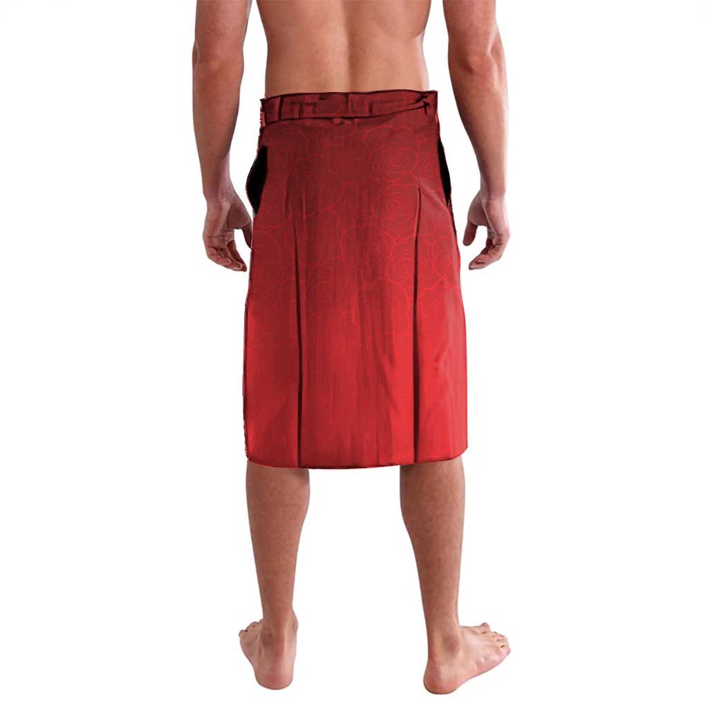 New Zealand And England Rugby Custom Lavalava Red Rose Mix Maori Pattern LT05 - Polynesian Pride