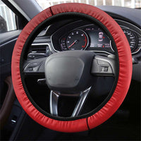 New Zealand And England Rugby Steering Wheel Cover Red Rose Mix Maori Pattern LT05 - Polynesian Pride