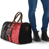 New Zealand And England Rugby Travel Bag Red Rose Mix Maori Pattern LT05 - Polynesian Pride