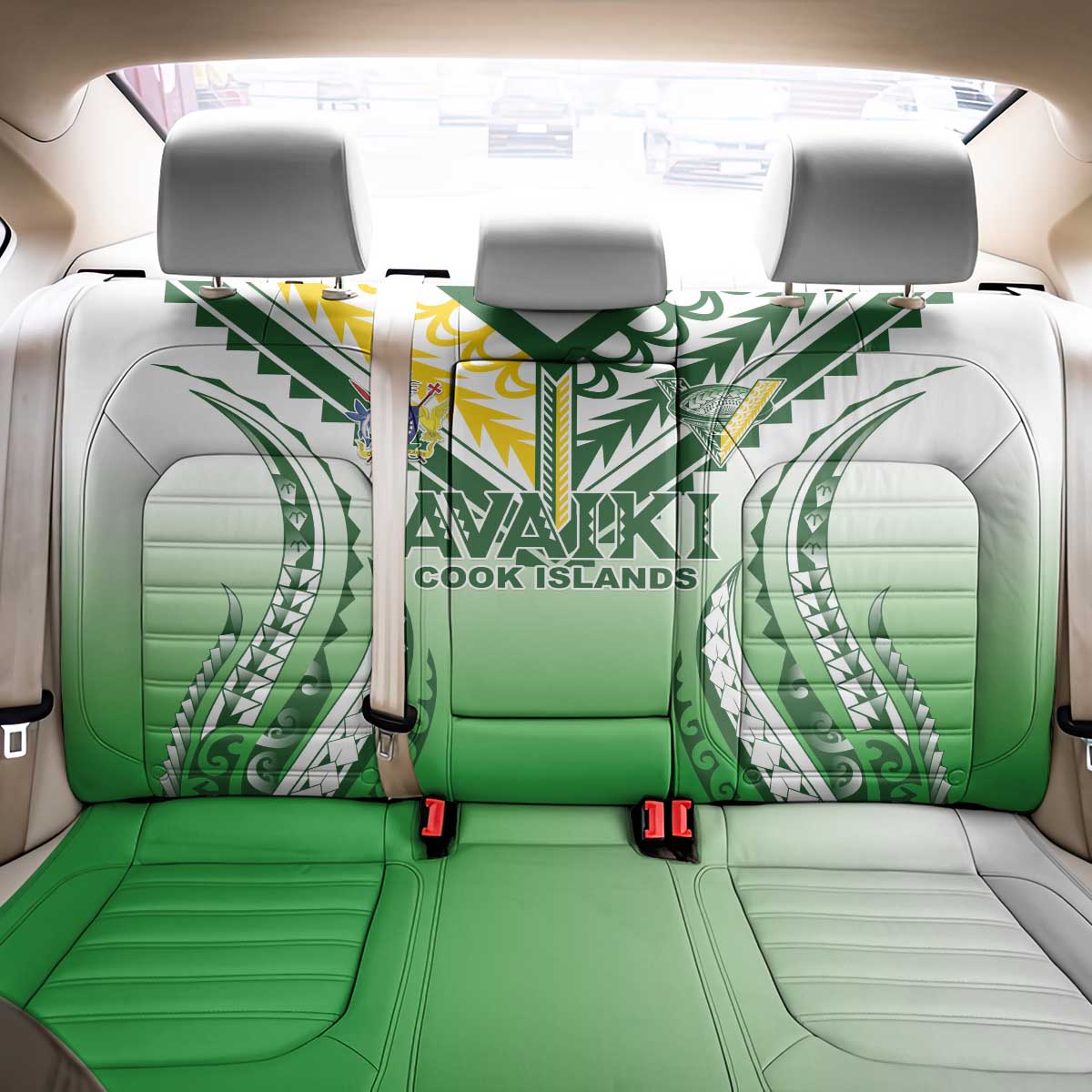 Cook Islands Avaiki Rugby Back Car Seat Cover Go Champions LT05 - Polynesian Pride
