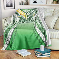 Cook Islands Avaiki Rugby Blanket Go Champions LT05 Green - Polynesian Pride