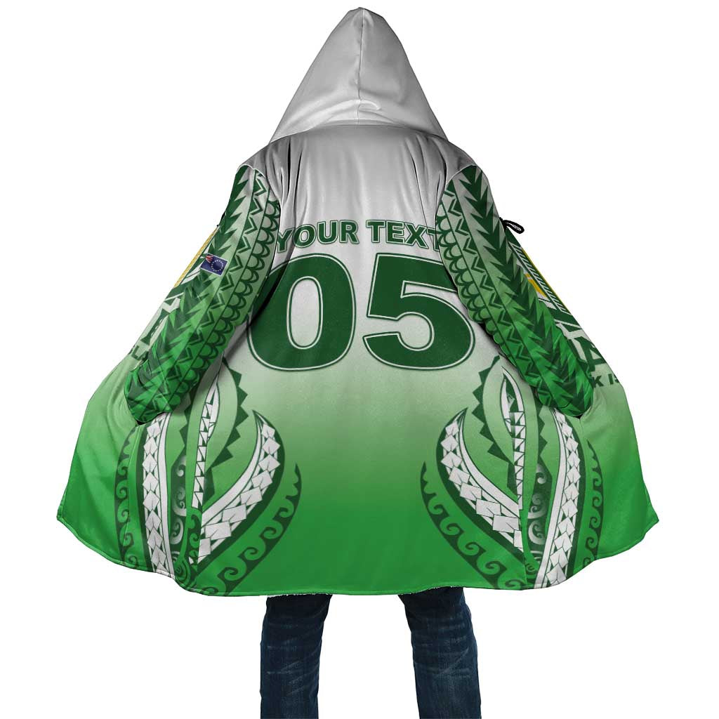 Custom Cook Islands Avaiki Rugby Cloak Go Champions LT05 Unisex Green - Polynesian Pride