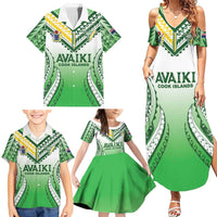 Custom Cook Islands Avaiki Rugby Family Matching Summer Maxi Dress and Hawaiian Shirt Go Champions - Polynesian Pride