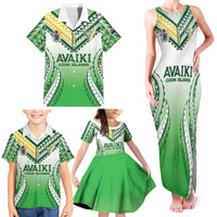Custom Cook Islands Avaiki Rugby Family Matching Tank Maxi Dress and Hawaiian Shirt Go Champions - Polynesian Pride