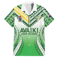 Custom Cook Islands Avaiki Rugby Hawaiian Shirt Go Champions LT05 Green - Polynesian Pride