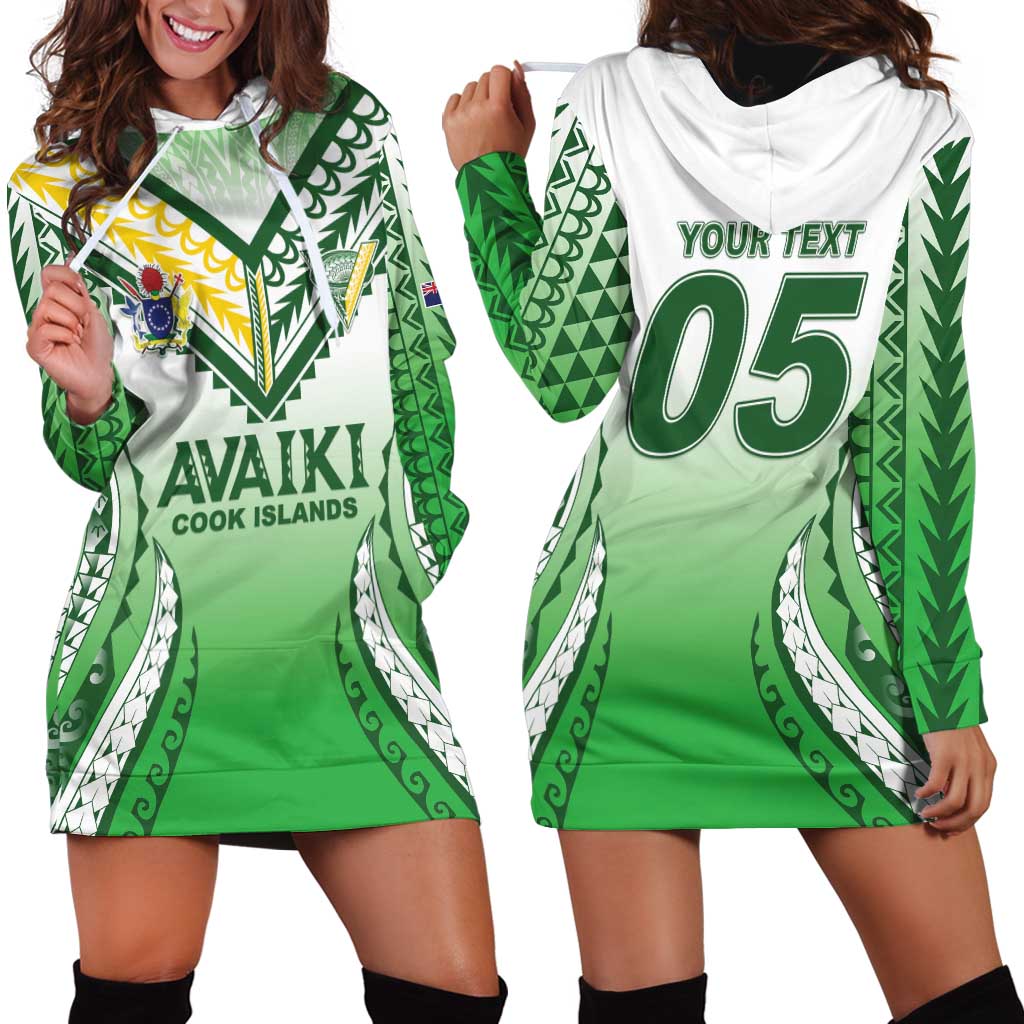 Custom Cook Islands Avaiki Rugby Hoodie Dress Go Champions LT05 - Polynesian Pride
