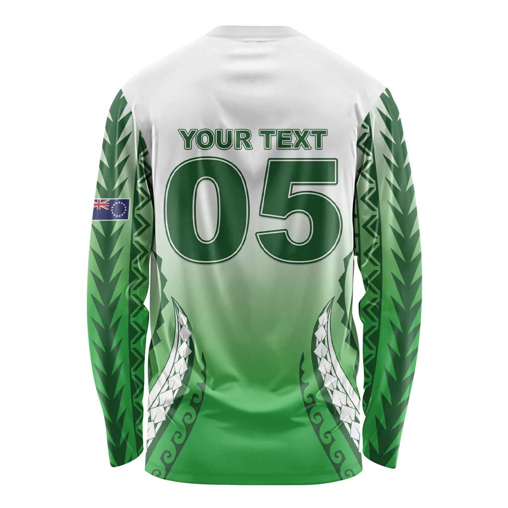 Custom Cook Islands Avaiki Rugby Long Sleeve Shirt Go Champions - Polynesian Pride