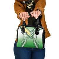 Cook Islands Avaiki Rugby Shoulder Handbag Go Champions LT05 One Size Green - Polynesian Pride