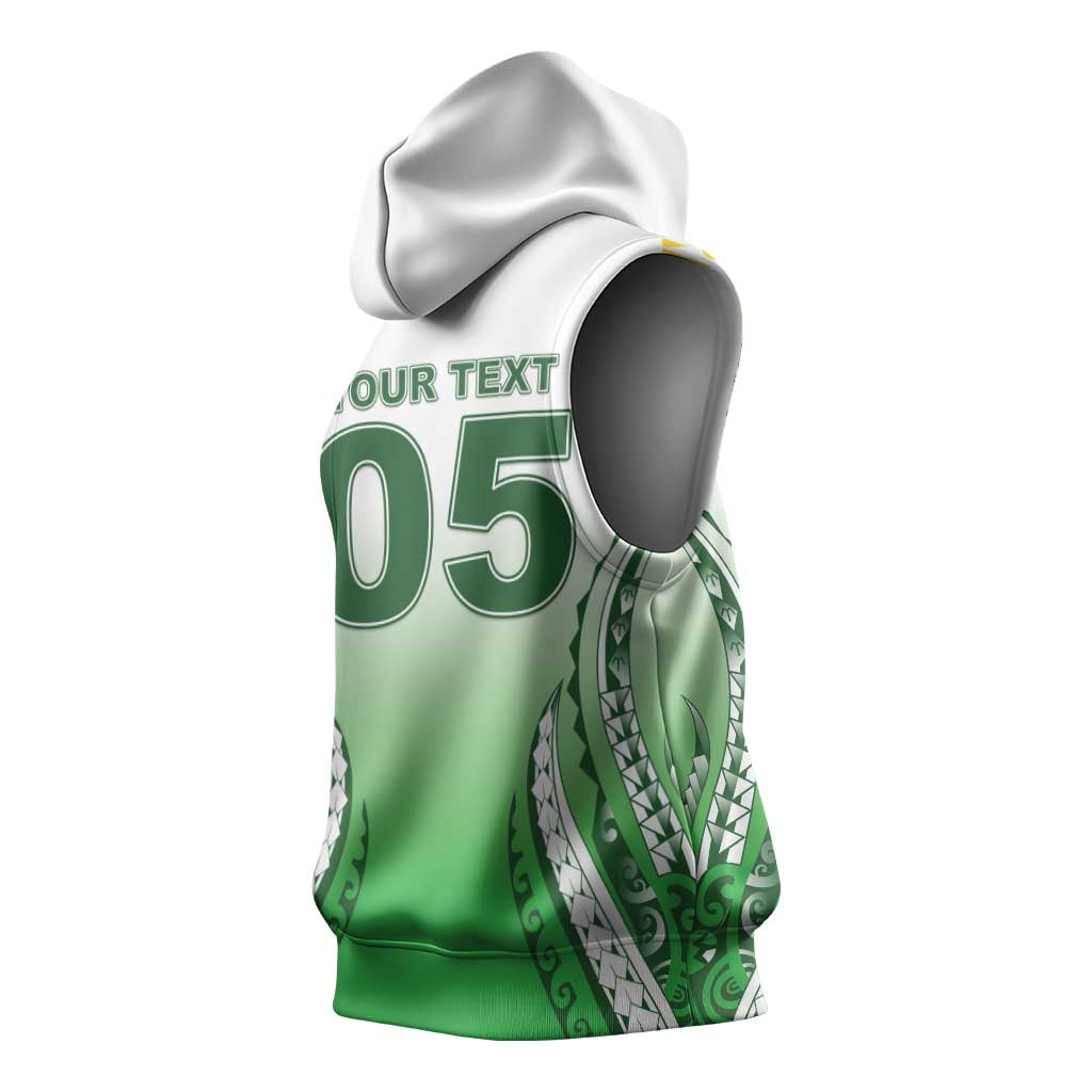 Custom Cook Islands Avaiki Rugby Sleeveless Hoodie Go Champions LT05 - Polynesian Pride