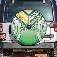 Cook Islands Avaiki Rugby Spare Tire Cover Go Champions LT05 Green - Polynesian Pride