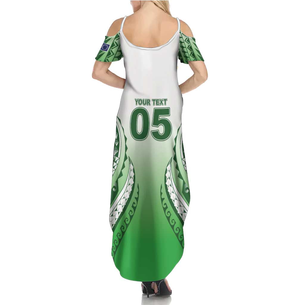Custom Cook Islands Avaiki Rugby Summer Maxi Dress Go Champions LT05 - Polynesian Pride