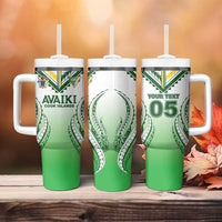 Custom Cook Islands Avaiki Rugby Tumbler With Handle Go Champions LT05 - Polynesian Pride