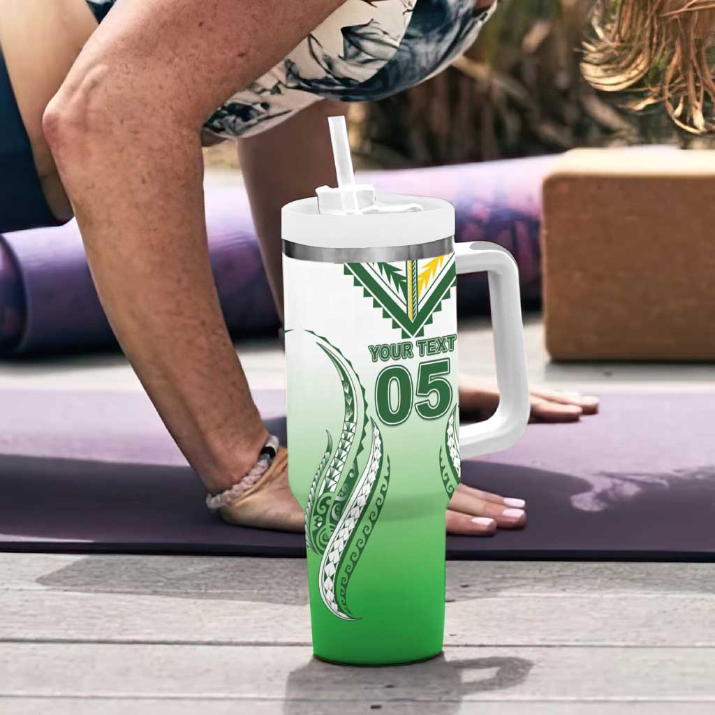 Custom Cook Islands Avaiki Rugby Tumbler With Handle Go Champions LT05 - Polynesian Pride