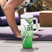 Custom Cook Islands Avaiki Rugby Tumbler With Handle Go Champions LT05 - Polynesian Pride