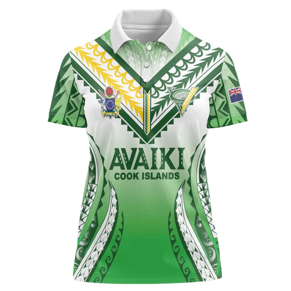 Custom Cook Islands Avaiki Rugby Women Polo Shirt Go Champions - Polynesian Pride