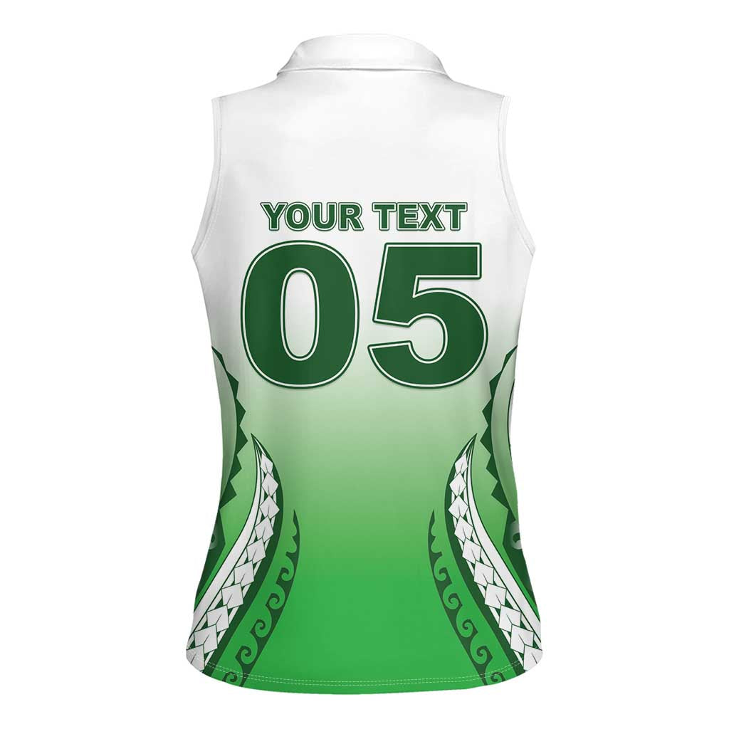 Custom Cook Islands Avaiki Rugby Women Sleeveless Polo Shirt Go Champions LT05 - Polynesian Pride