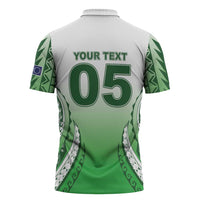 Custom Cook Islands Avaiki Rugby Zipper Polo Shirt Go Champions - Polynesian Pride