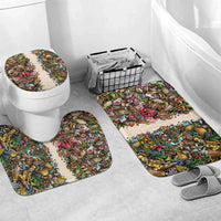 Hawaii And Japan Bathroom Set Tiki With Oni Mask LT05 Mat Set Only (3 pcs) One Size Colorful - Polynesian Pride