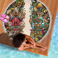 Hawaii And Japan Beach Blanket Tiki With Oni Mask LT05 - Polynesian Pride