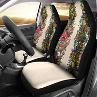 Hawaii And Japan Car Seat Cover Tiki With Oni Mask LT05 - Polynesian Pride
