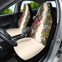 Hawaii And Japan Car Seat Cover Tiki With Oni Mask LT05 - Polynesian Pride