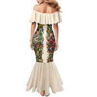Hawaii And Japan Family Matching Mermaid Dress and Hawaiian Shirt Tiki With Oni Mask - Polynesian Pride