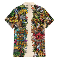 Hawaii And Japan Family Matching Summer Maxi Dress and Hawaiian Shirt Tiki With Oni Mask LT05 - Polynesian Pride
