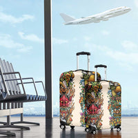 Hawaii And Japan Luggage Cover Tiki With Oni Mask LT05 - Polynesian Pride