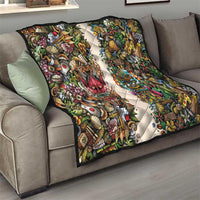 Hawaii And Japan Quilt Tiki With Oni Mask LT05 - Polynesian Pride