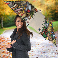 Hawaii And Japan Umbrella Tiki With Oni Mask LT05 - Polynesian Pride