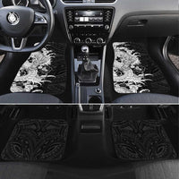 Hawaiian And Japanese Culture Car Mats Irezumi Dragon With Polynesian Pattern Black LT05 Set 4pcs Black - Polynesian Pride