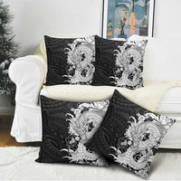 Hawaiian And Japanese Culture Pillow Cover Irezumi Dragon With Polynesian Pattern Black LT05 - Polynesian Pride