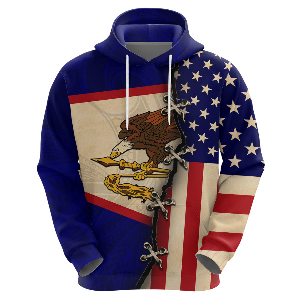American Samoa Flag Day Zip Hoodie Polynesian Tribal Pattern LT05 - Polynesian Pride